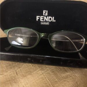 Fendi Green Oval Women's Glasses